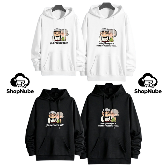 BUZOS EN PAREJA CARL Y ELLIE - NEGRO O BLANCO