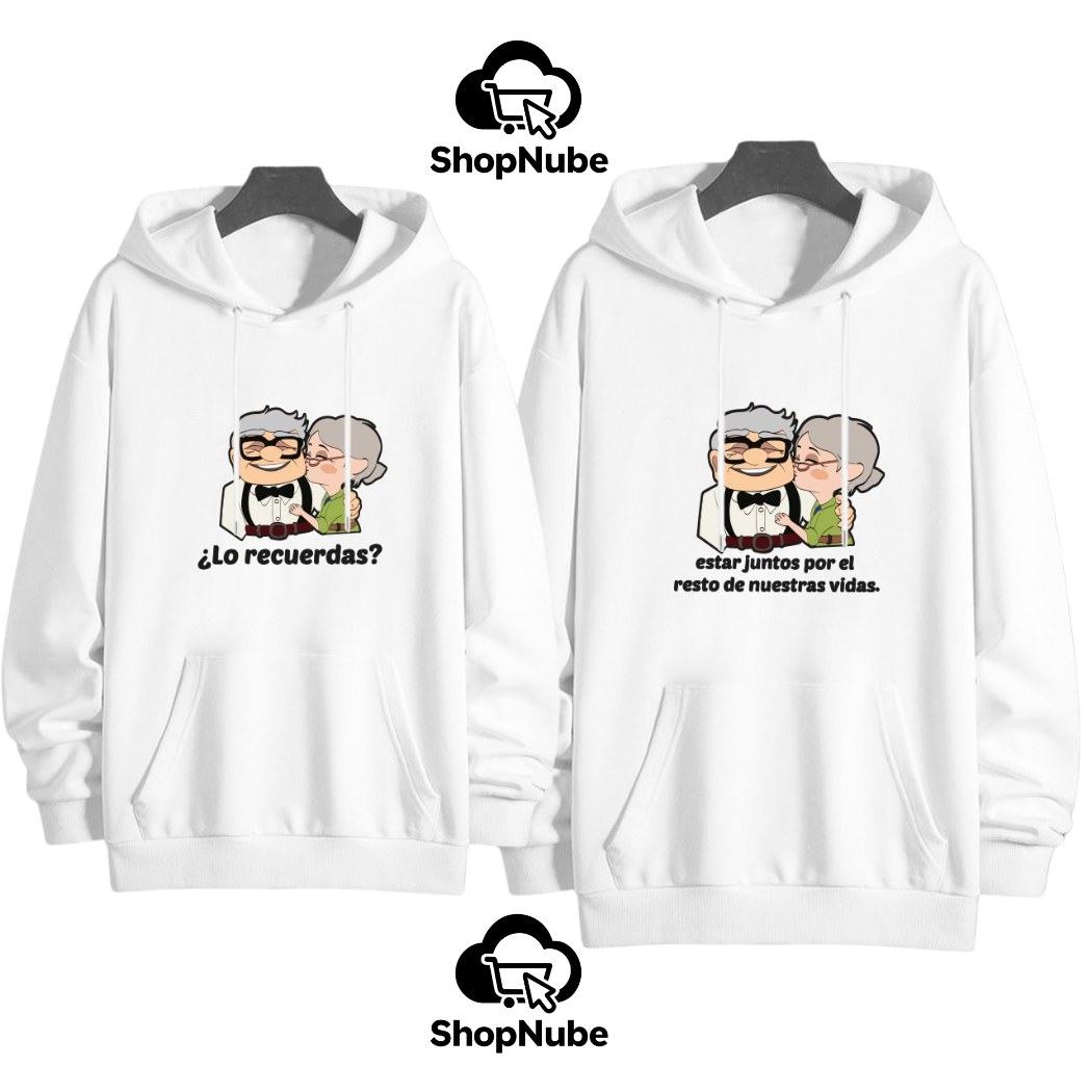 BUZOS EN PAREJA CARL Y ELLIE - NEGRO O BLANCO