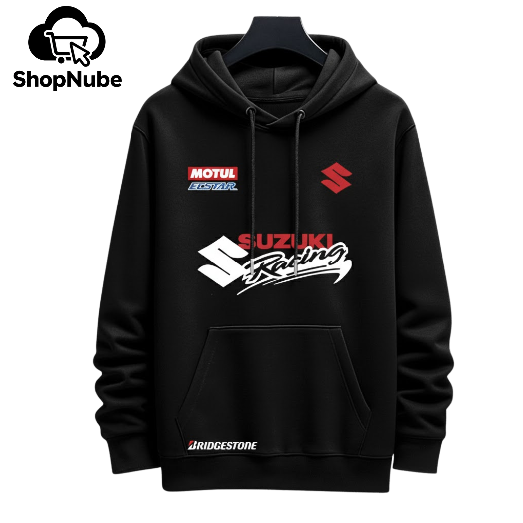 BUZO CON CAPOTA SUZUKI ESTAMPADO