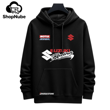 BUZO CON CAPOTA SUZUKI ESTAMPADO