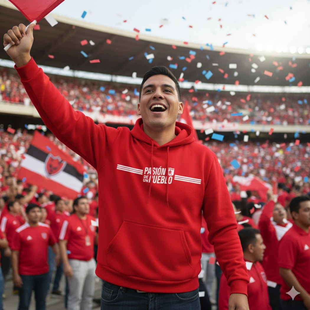 BUZO AMERICA CON CAPOTA ESTAMPADO - FRASE