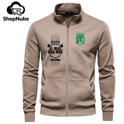 BUZO ATLETICO NACIONAL CUELLO ALTO BORDADO