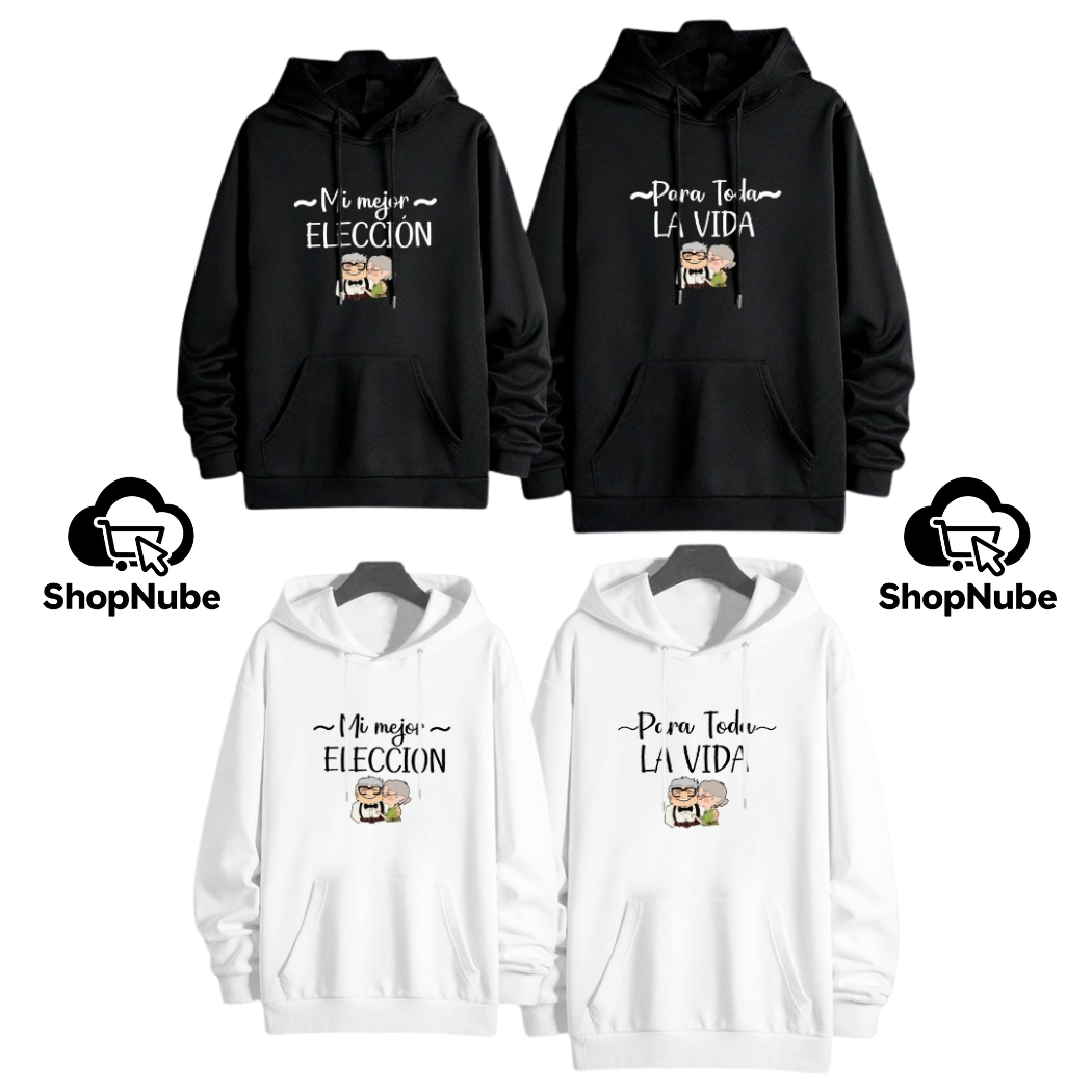 BUZOS EN PAREJA CARL Y ELLIE - ESTAMPADO FRASE