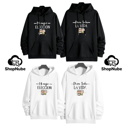 BUZOS EN PAREJA CARL Y ELLIE - ESTAMPADO FRASE