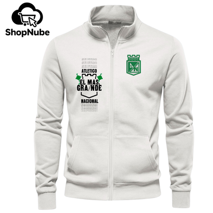 BUZO ATLETICO NACIONAL CUELLO ALTO BORDADO