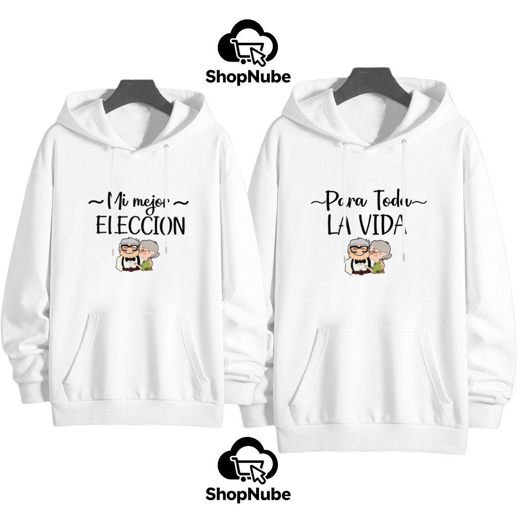 BUZOS EN PAREJA CARL Y ELLIE - ESTAMPADO FRASE