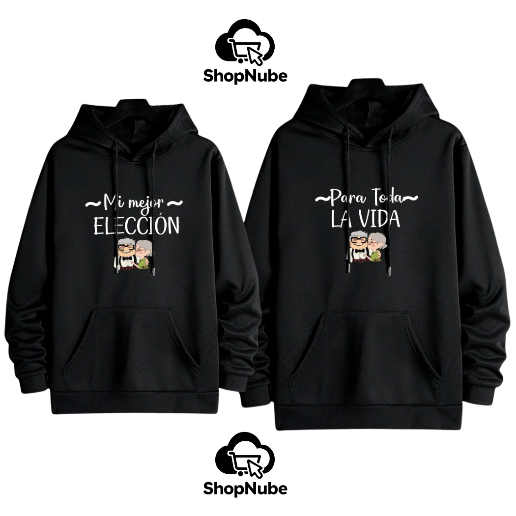 BUZOS EN PAREJA CARL Y ELLIE - ESTAMPADO FRASE