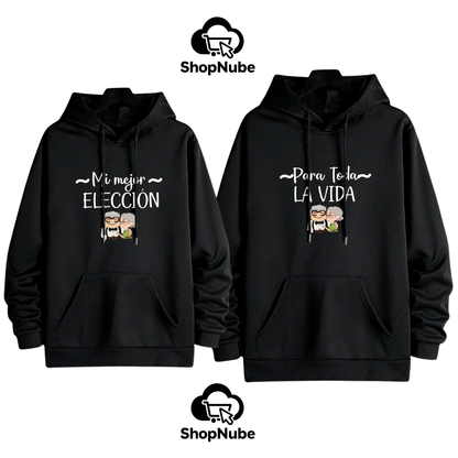 BUZOS EN PAREJA CARL Y ELLIE - ESTAMPADO FRASE