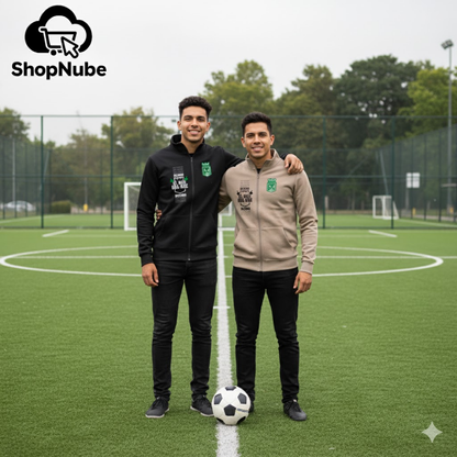 BUZO ATLETICO NACIONAL CUELLO ALTO BORDADO