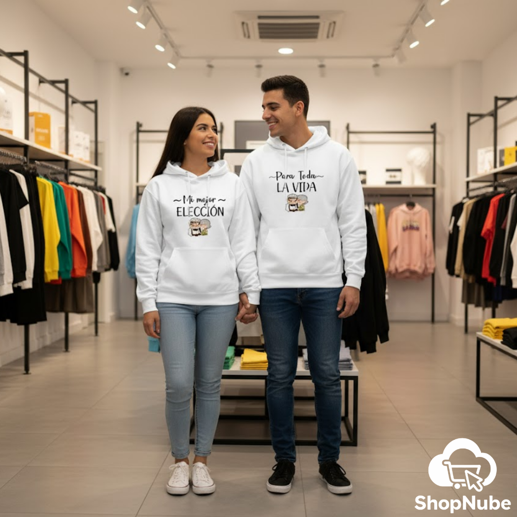 BUZOS EN PAREJA CARL Y ELLIE - ESTAMPADO FRASE