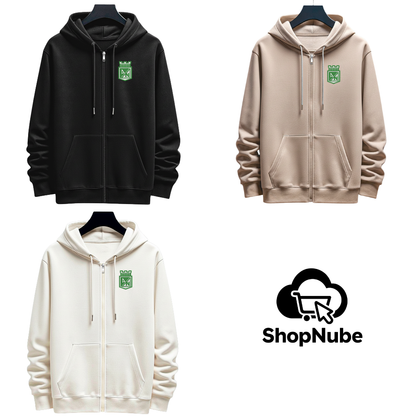 BUZO ATLETICO NACIONAL - CAPOTA Y CREMALLERA