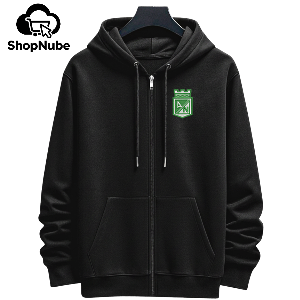 BUZO ATLETICO NACIONAL - CAPOTA Y CREMALLERA