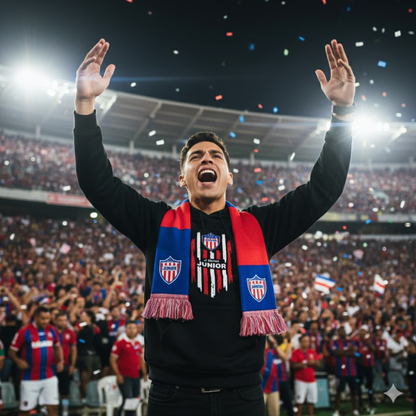 BUZO JUNIOR CON CAPOTA - ESTAMPADO FRANJAS