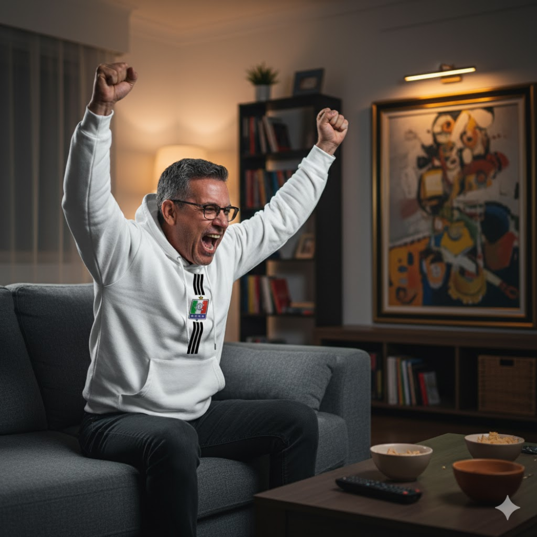 BUZO ONCE CALDAS CON CAPOTA ESTAMPADO - LINEA