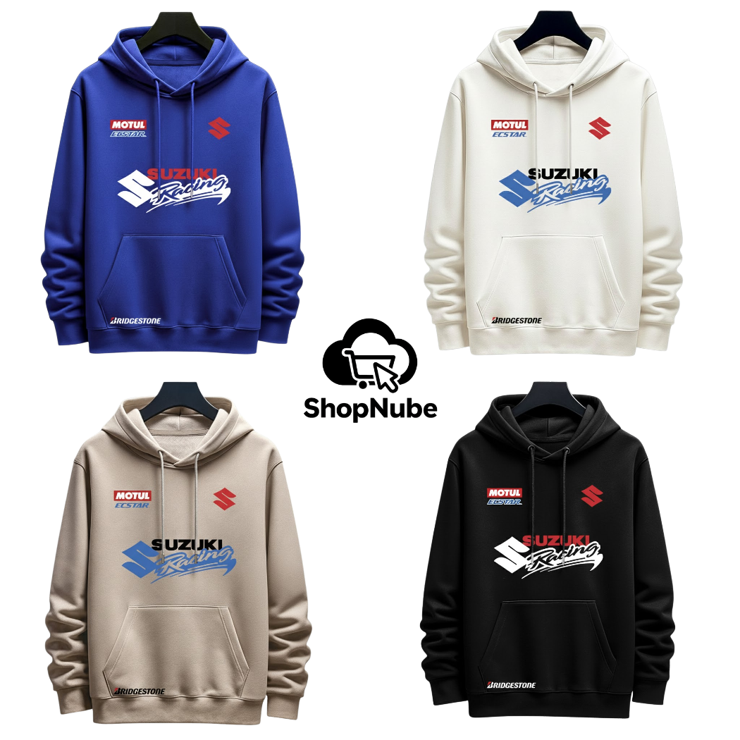 BUZO CON CAPOTA SUZUKI ESTAMPADO