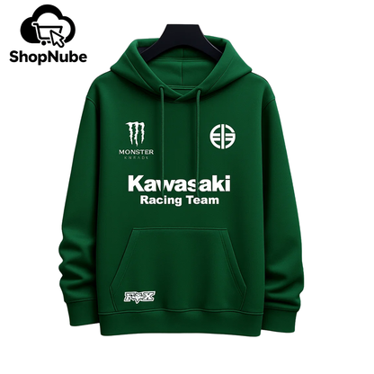 BUZO CON CAPOTA KAWASAKI ESTAMPADO
