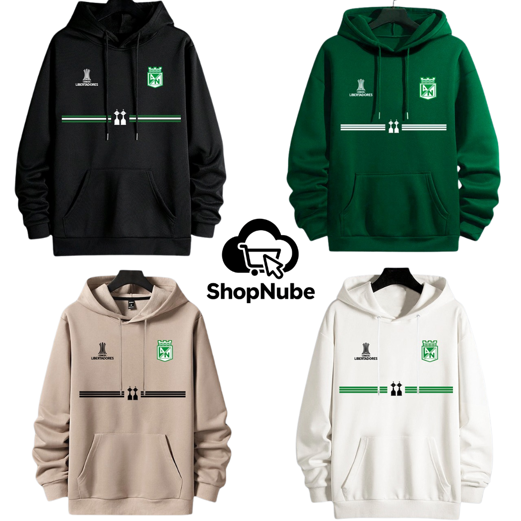 BUZO ATLETICO NACIONAL BORDADO - TALLAS GRANDES 2XL Y 3XL