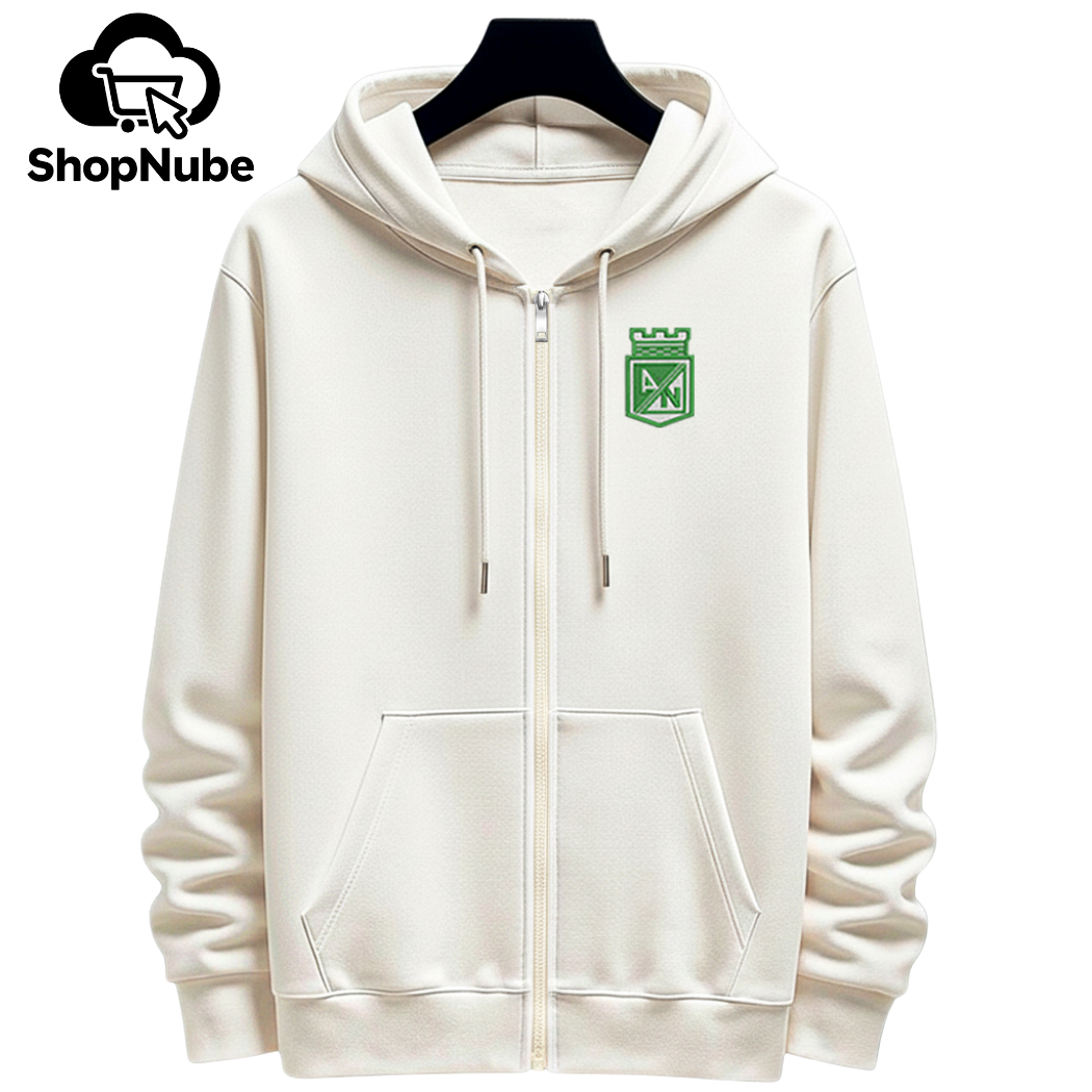 BUZO ATLETICO NACIONAL - CAPOTA Y CREMALLERA