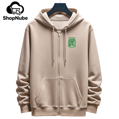 BUZO ATLETICO NACIONAL - CAPOTA Y CREMALLERA