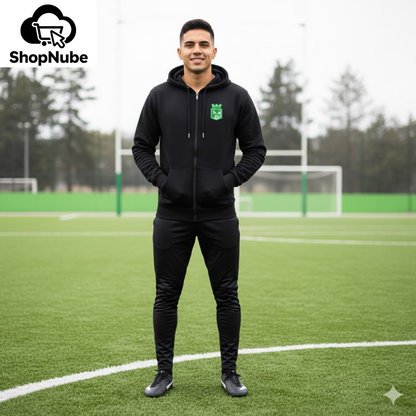 BUZO ATLETICO NACIONAL - CAPOTA Y CREMALLERA