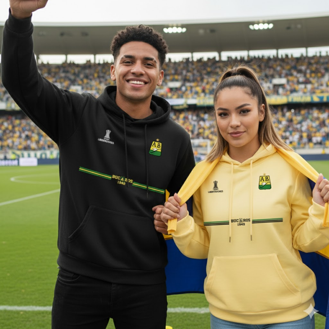 BUZO ATLETICO BUCARAMANGA CON CAPOTA - LOGO BORDADO