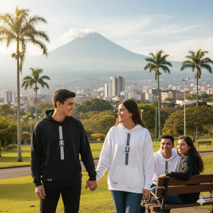 BUZO ONCE CALDAS CON CAPOTA ESTAMPADO - LINEA