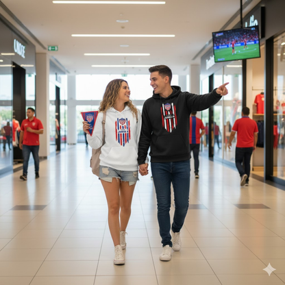 BUZO JUNIOR CON CAPOTA - ESTAMPADO FRANJAS