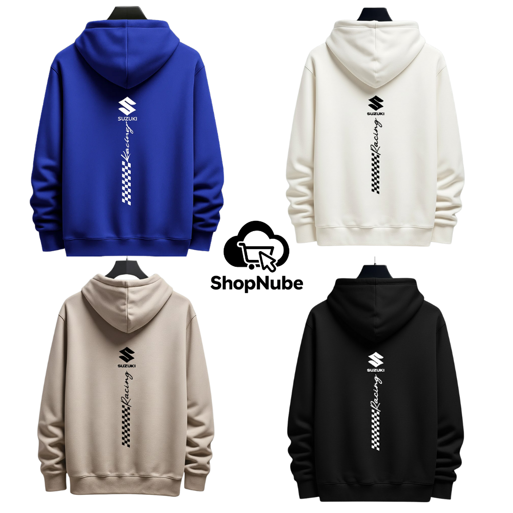 BUZO CON CAPOTA SUZUKI ESTAMPADO