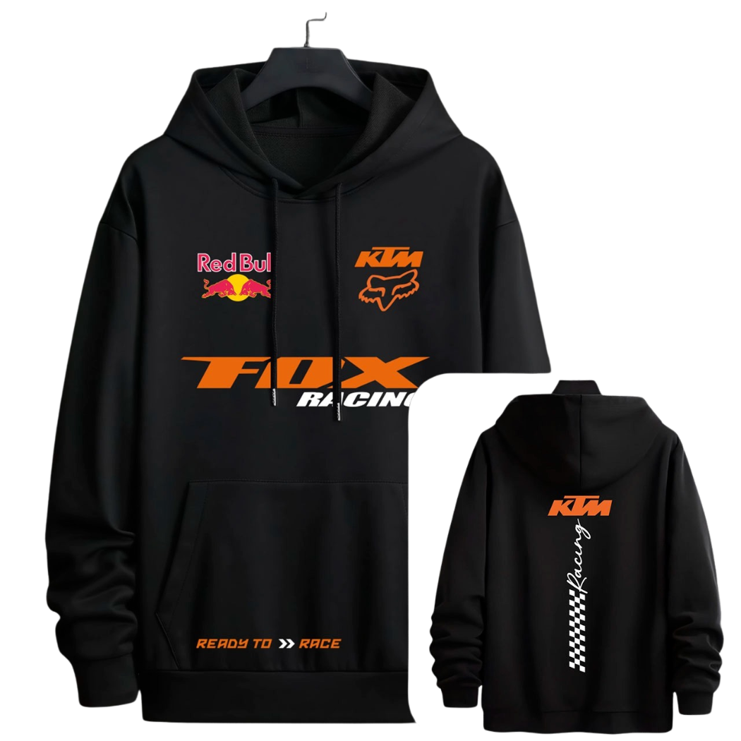 BUZO CON CAPOTA KTM ESTAMPADO