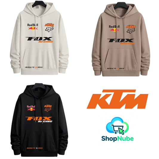 BUZO CON CAPOTA KTM ESTAMPADO