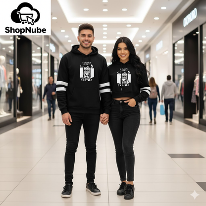 BUZOS EN PAREJA DE ATLETICO NACIONAL NEGRO ESTAMPADO - LINEAS