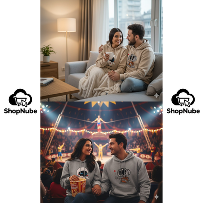 BUZOS EN PAREJA WALLE Y EVA - ESTAMPADO GRIS O BEIGE