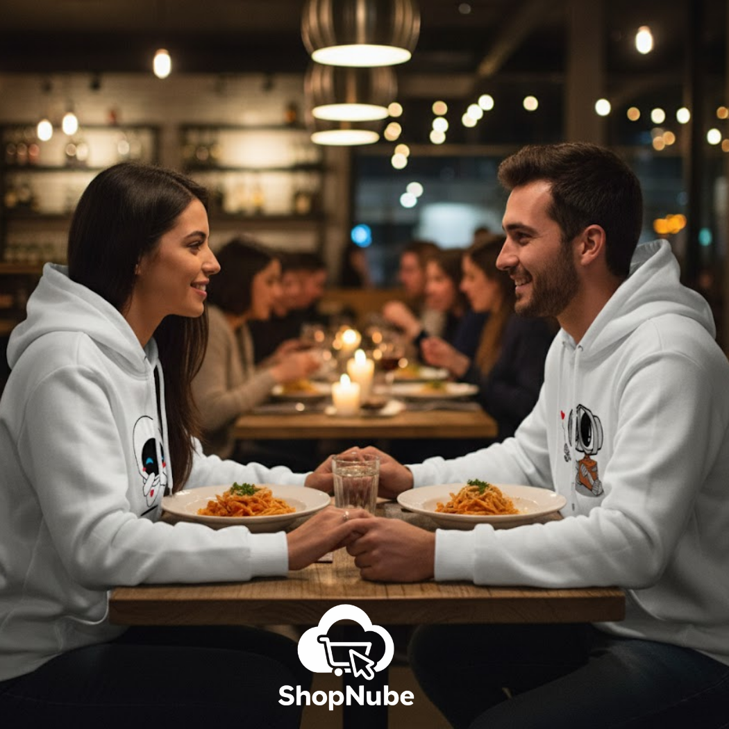 BUZOS EN PAREJA WALLEE Y EVA - ESTAMPADO NEGRO O BLANCO