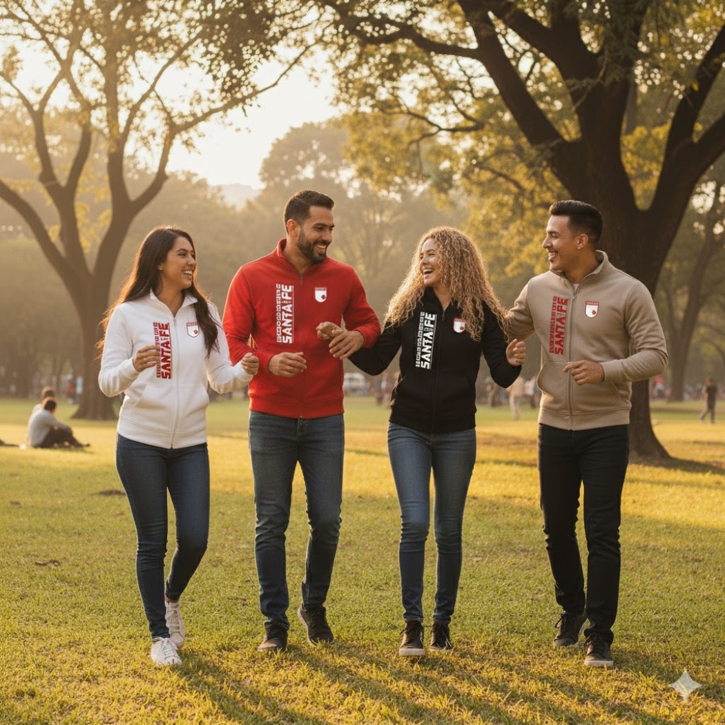 BUZO SANTA FE CUELLO ALTO - LOGO BORDADO