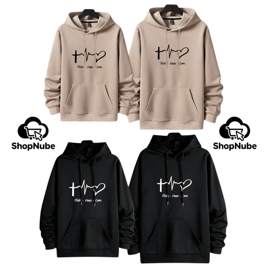 BUZOS EN PAREJA CORAZÓN - ESTAMPADO