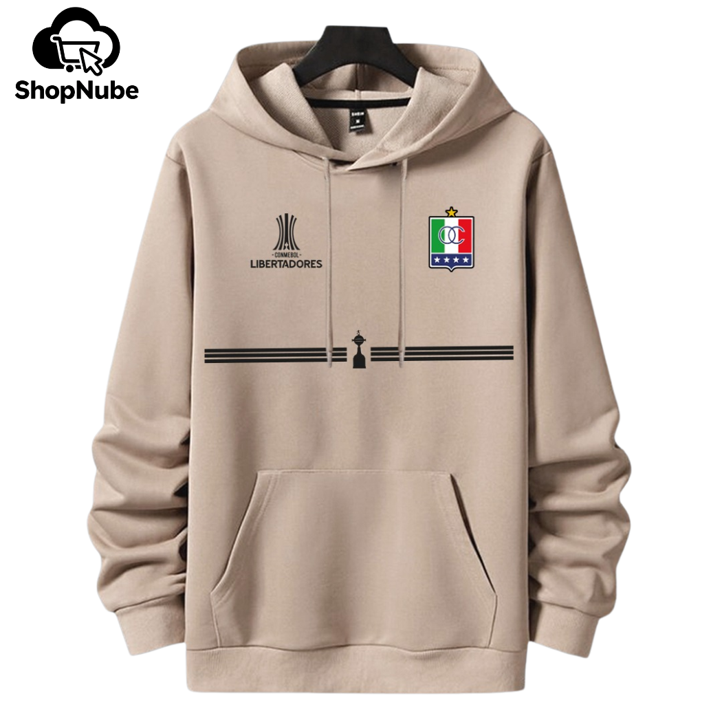 BUZO ONCE CALDAS CON CAPOTA - LOGOS BORDADOS