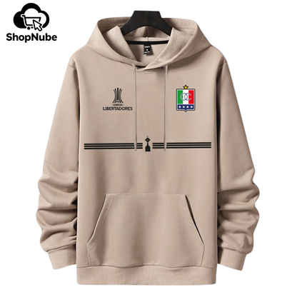 BUZO ONCE CALDAS CON CAPOTA - LOGOS BORDADOS