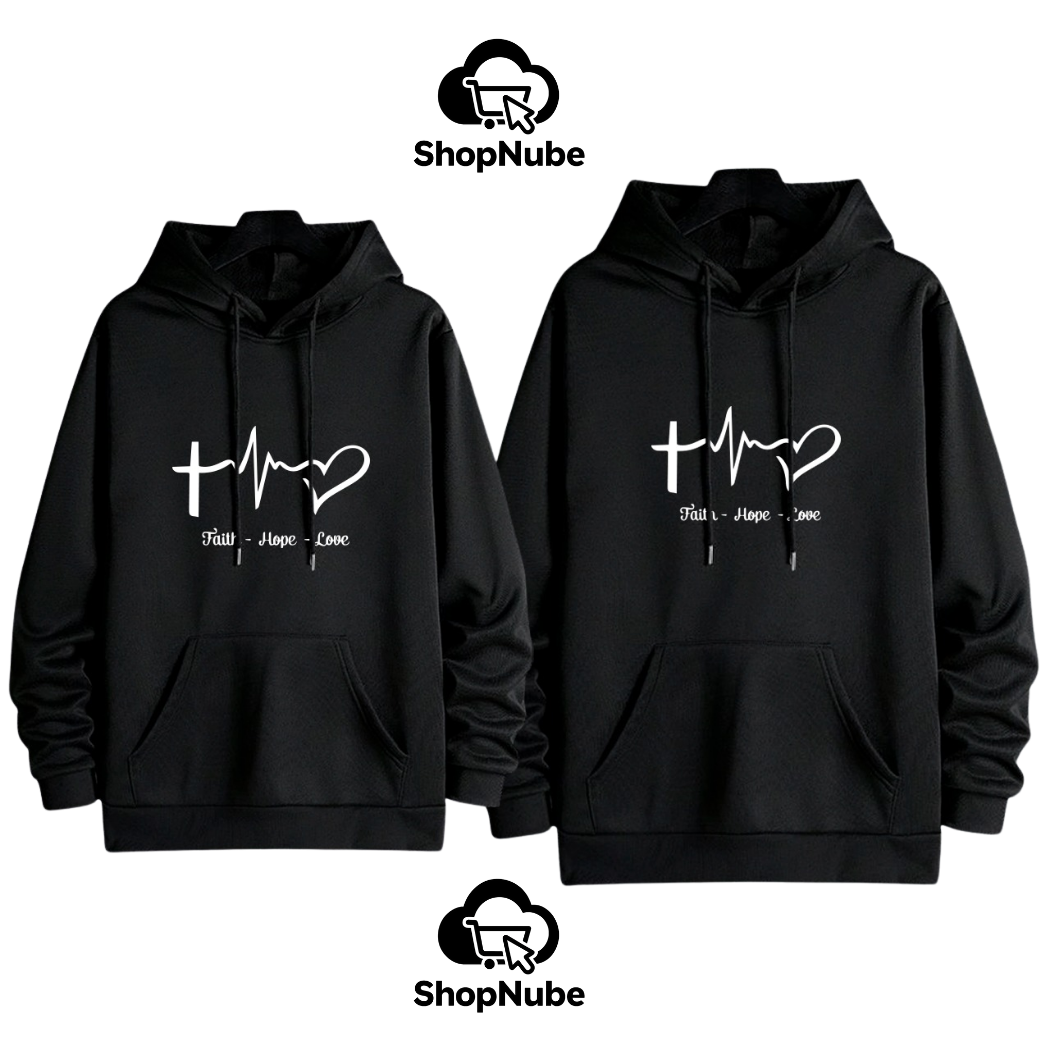 BUZOS EN PAREJA CORAZÓN - ESTAMPADO