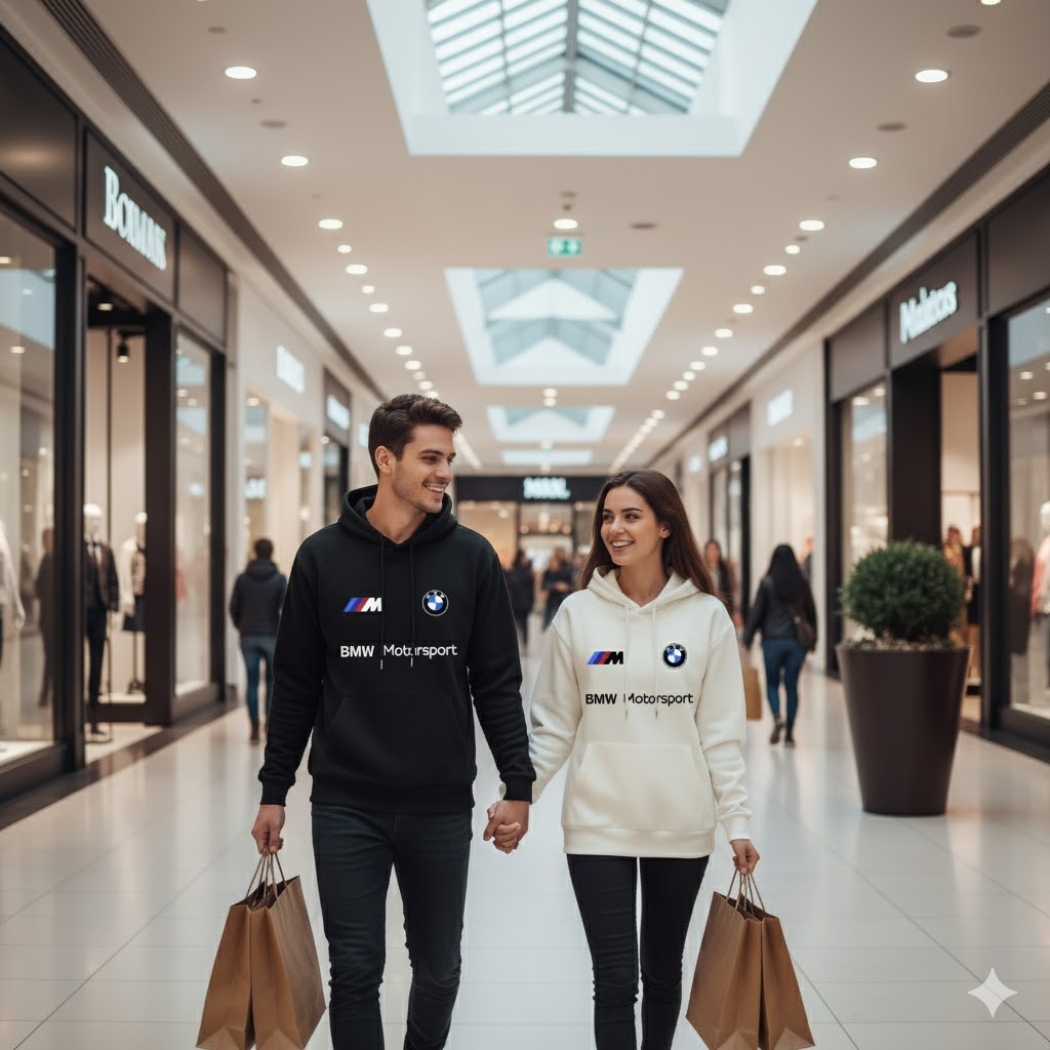 BUZO CON CAPOTA BMW - ESTAMPADO