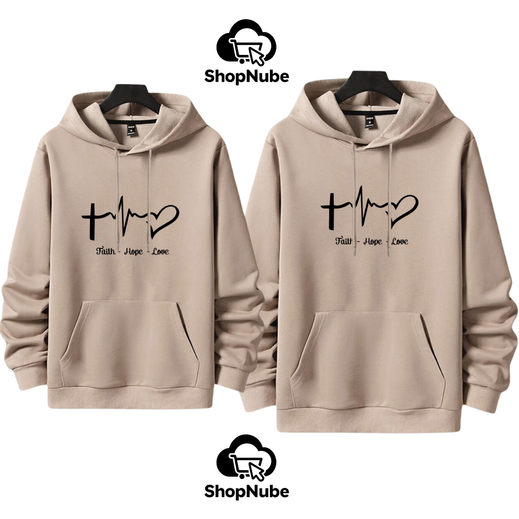 BUZOS EN PAREJA CORAZÓN - ESTAMPADO