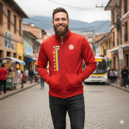 BUZO CUELLO ALTO COLOMBIA LOGO BORDADO